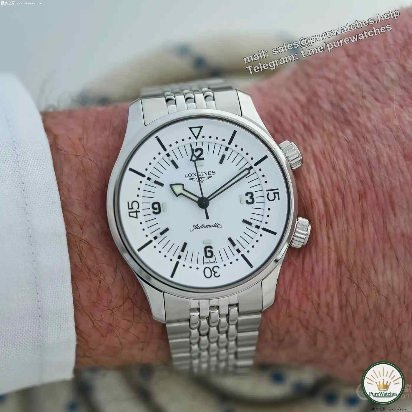 A must-see for vintage watch fans! The Longines Legend Diver white dial version is on the market, and the double crown design restores the 1959 classic!
