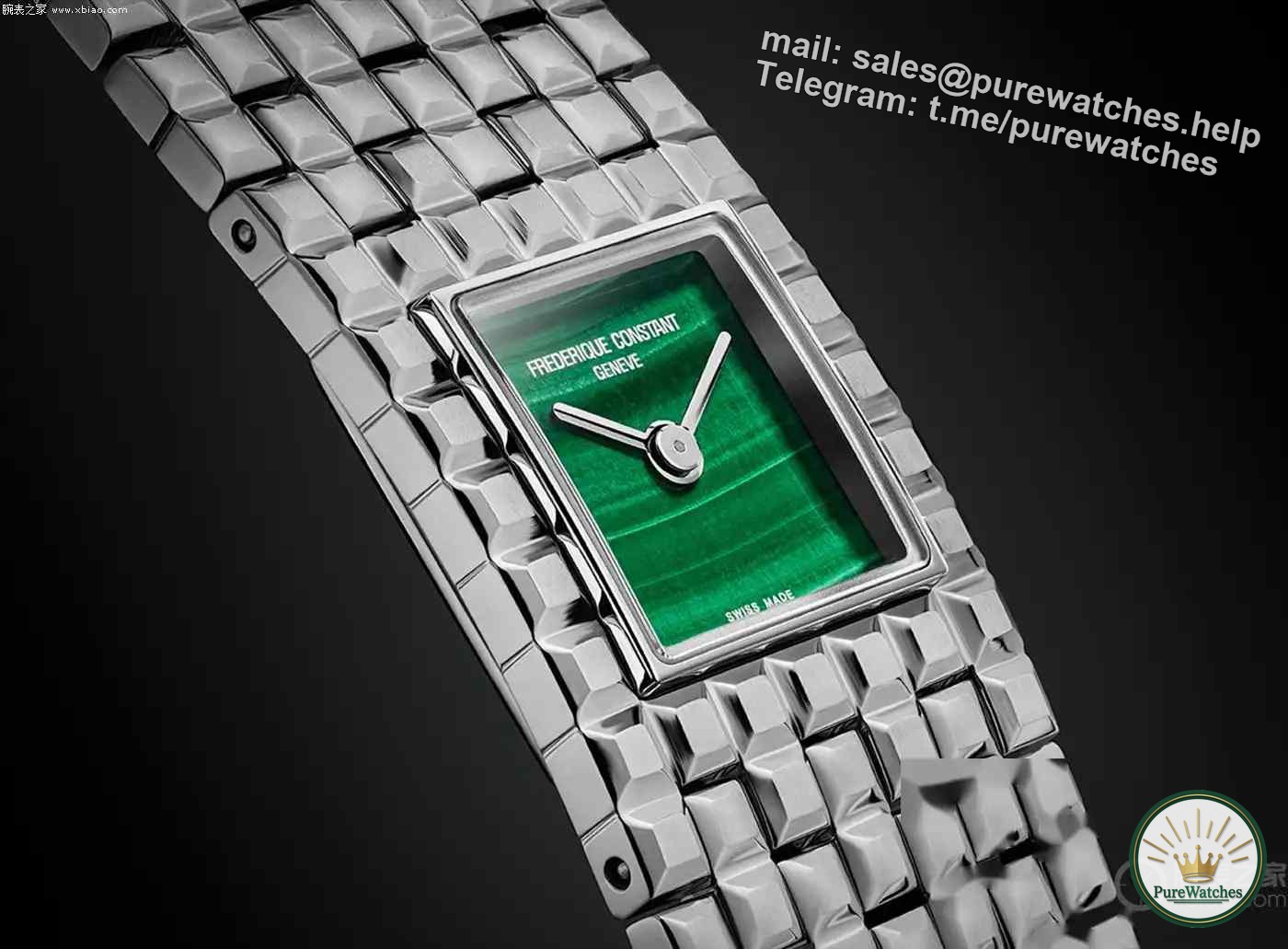 No need to replace the battery for 5 years! This square watch from Frederique Constant is so amazing, I want to collect each of the four colors!