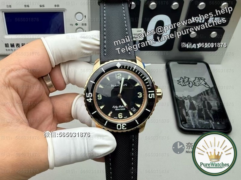 A must-see when buying a watch! ZF Factory Blancpain Fifty Fathoms Rose Gold Actual Measurement, 90% of People Don’t Know These Details