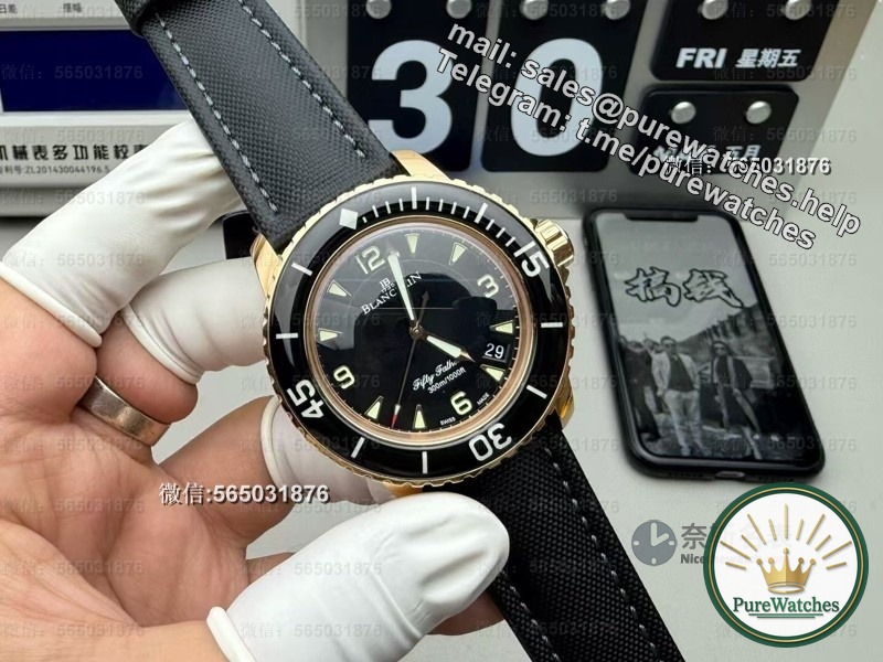 A must-see when buying a watch! ZF Factory Blancpain Fifty Fathoms Rose Gold Actual Measurement, 90% of People Don’t Know These Details