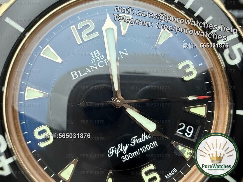 A must-see when buying a watch! ZF Factory Blancpain Fifty Fathoms Rose Gold Actual Measurement, 90% of People Don’t Know These Details