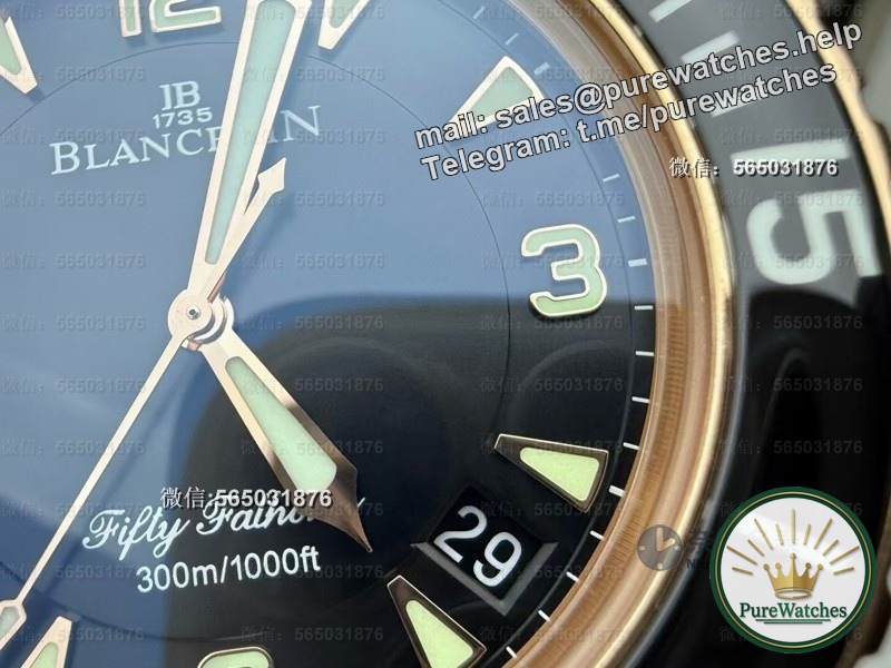 A must-see when buying a watch! ZF Factory Blancpain Fifty Fathoms Rose Gold Actual Measurement, 90% of People Don’t Know These Details