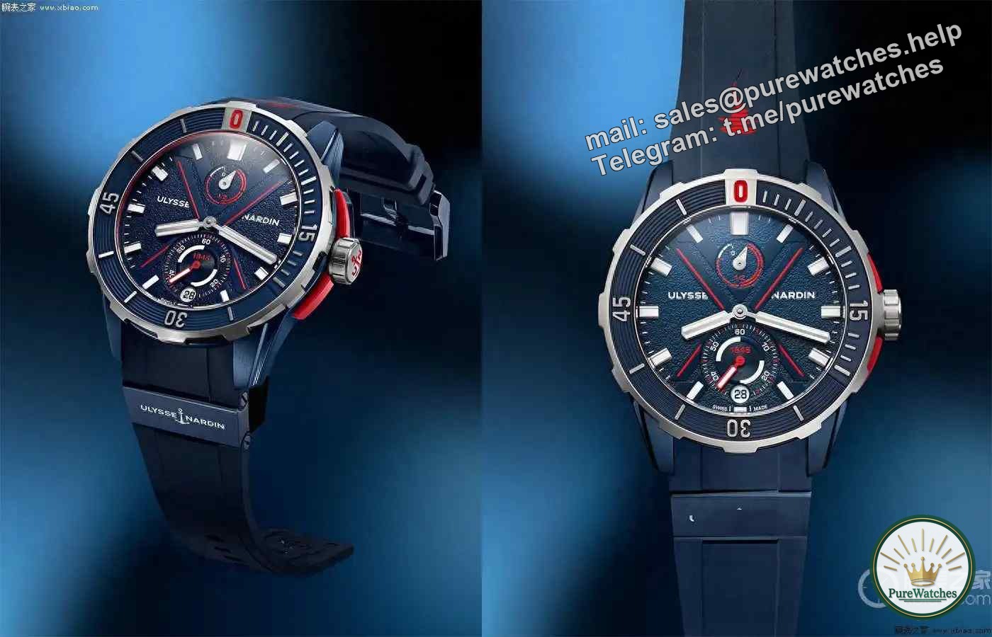 A must-have for summer! Ulysse Nardin UN-118 Movement Shark Limited Edition vs. Blancpain Ice Blue ‘Blue Tears’, the German SeaQ chronograph is even more amazing!