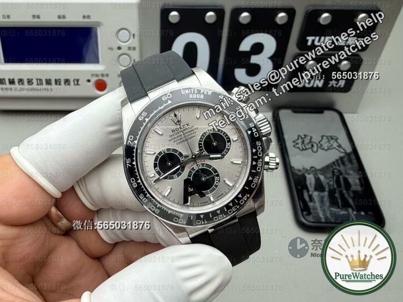 In-depth review of VS factory gray rubber Daytona: How strong is the counterweight + Dandong 4131 movement?