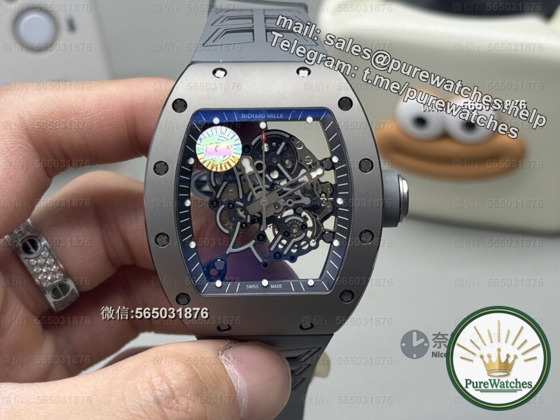 ZF factory RM055 gray ceramic titanium shell version in-depth review, low-key luxury “fragrant gray” aesthetics!