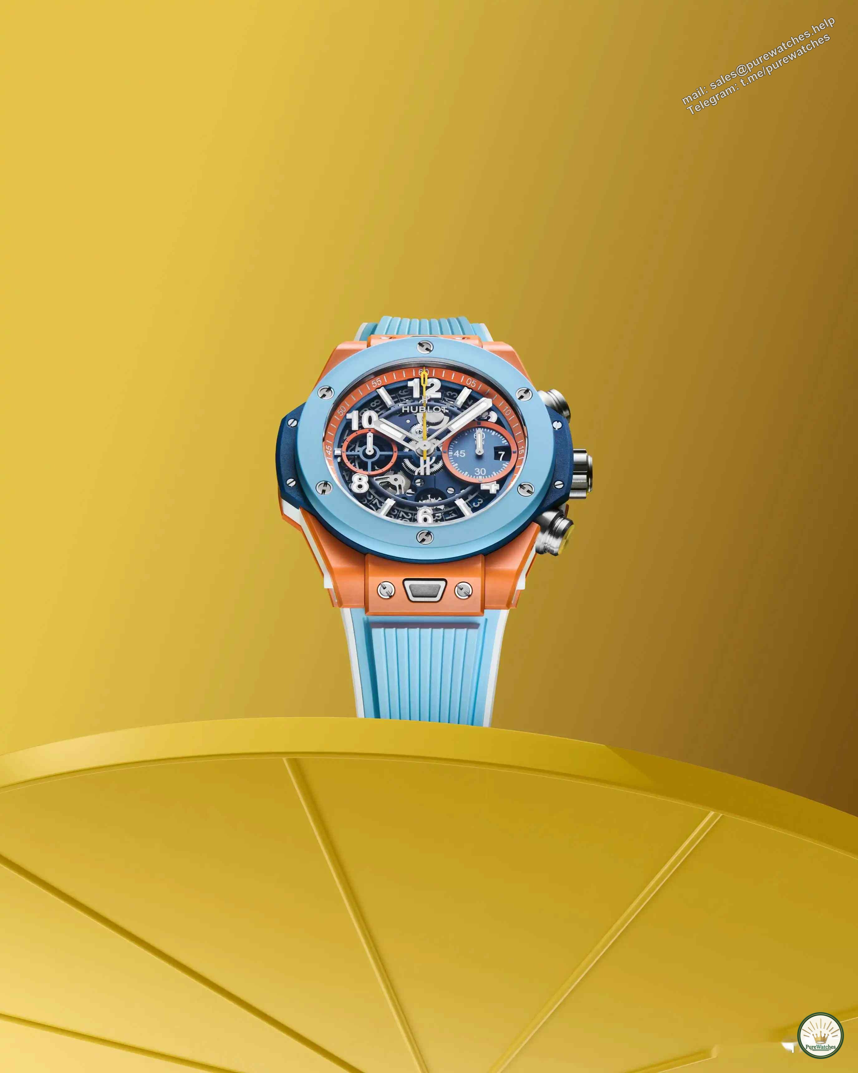 Summer limited edition is coming! Hublot Big Bang orange and blue watch actual test, 3 seconds to change strap + 100 meters waterproof