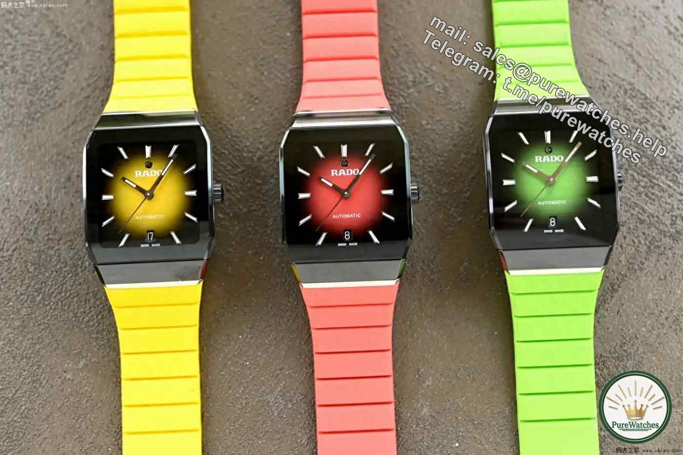 40th Anniversary Renewal! Rado radar watch summer three-color gradient disc, anti-magnetic movement + 72 hours power reserve!