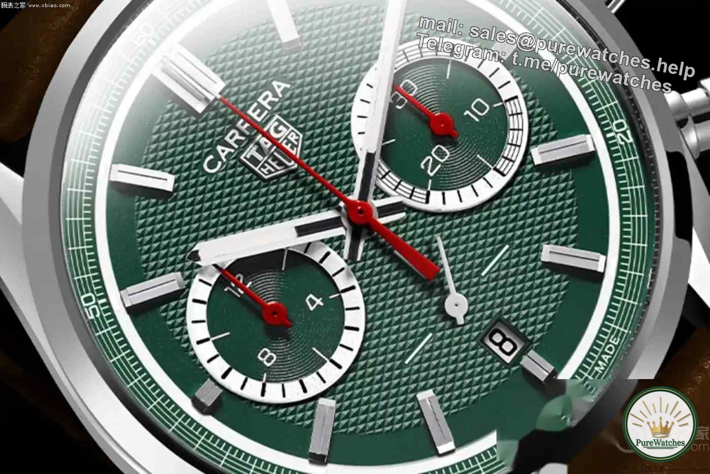 Racing table ceiling! TAG Heuer Carrera’s new work, the British racing green + red chronograph hands are too poisonous!