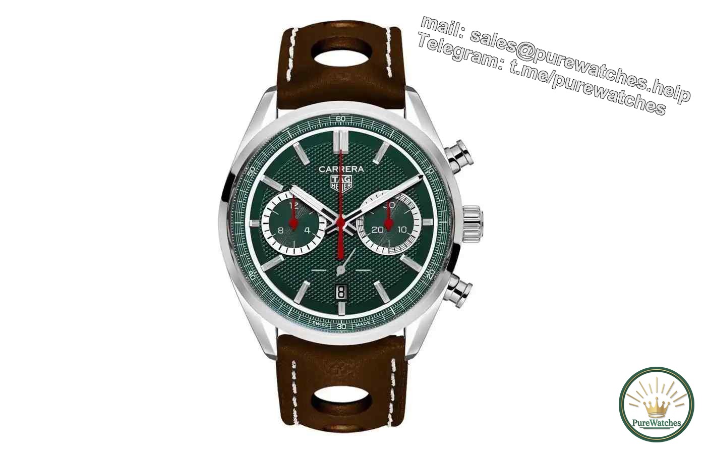 Racing table ceiling! TAG Heuer Carrera’s new work, the British racing green + red chronograph hands are too poisonous!