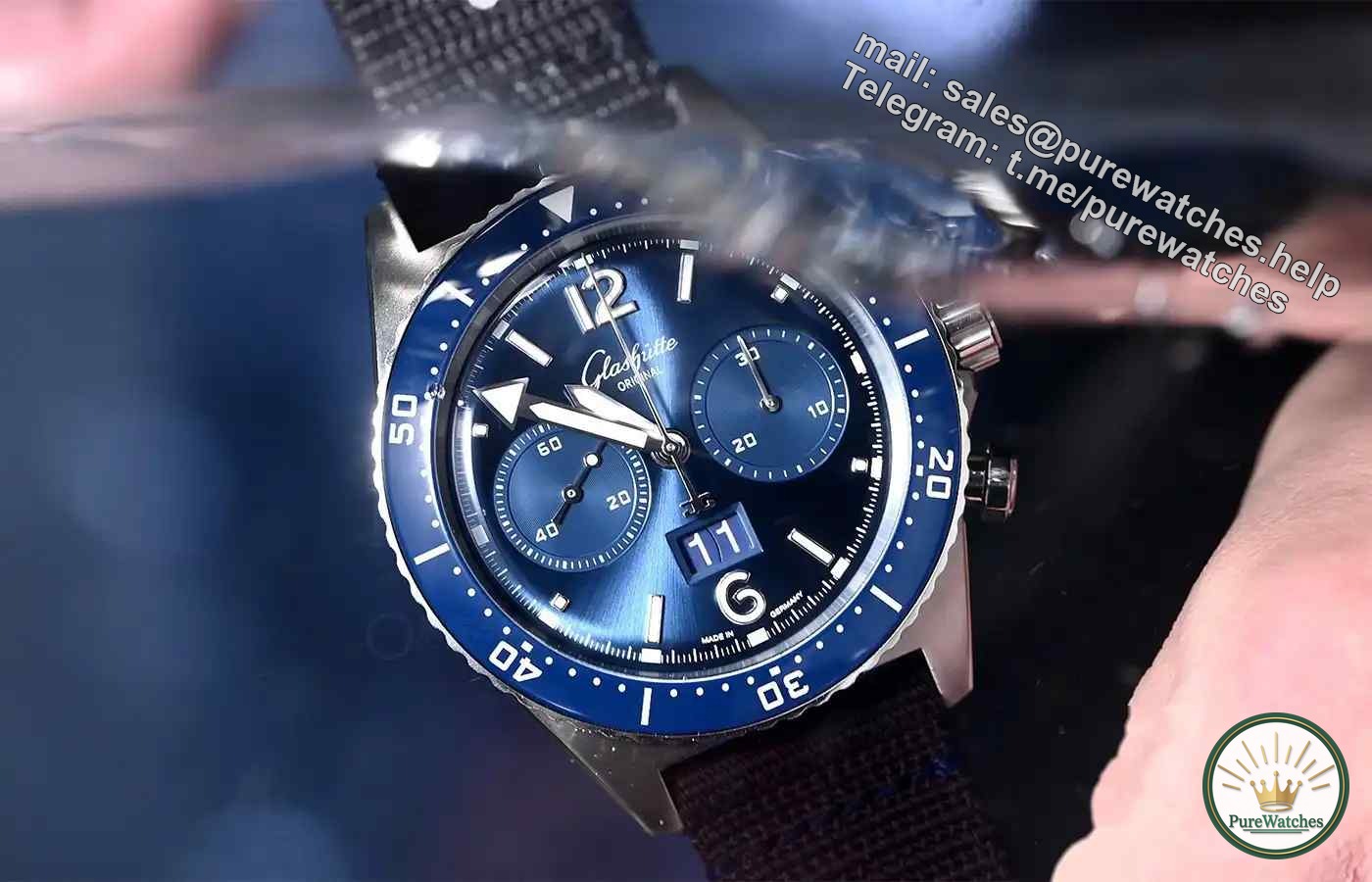 110,000 to buy a double certified diving watch! Glashütte’s original panda dial, underwater timing is as good as land