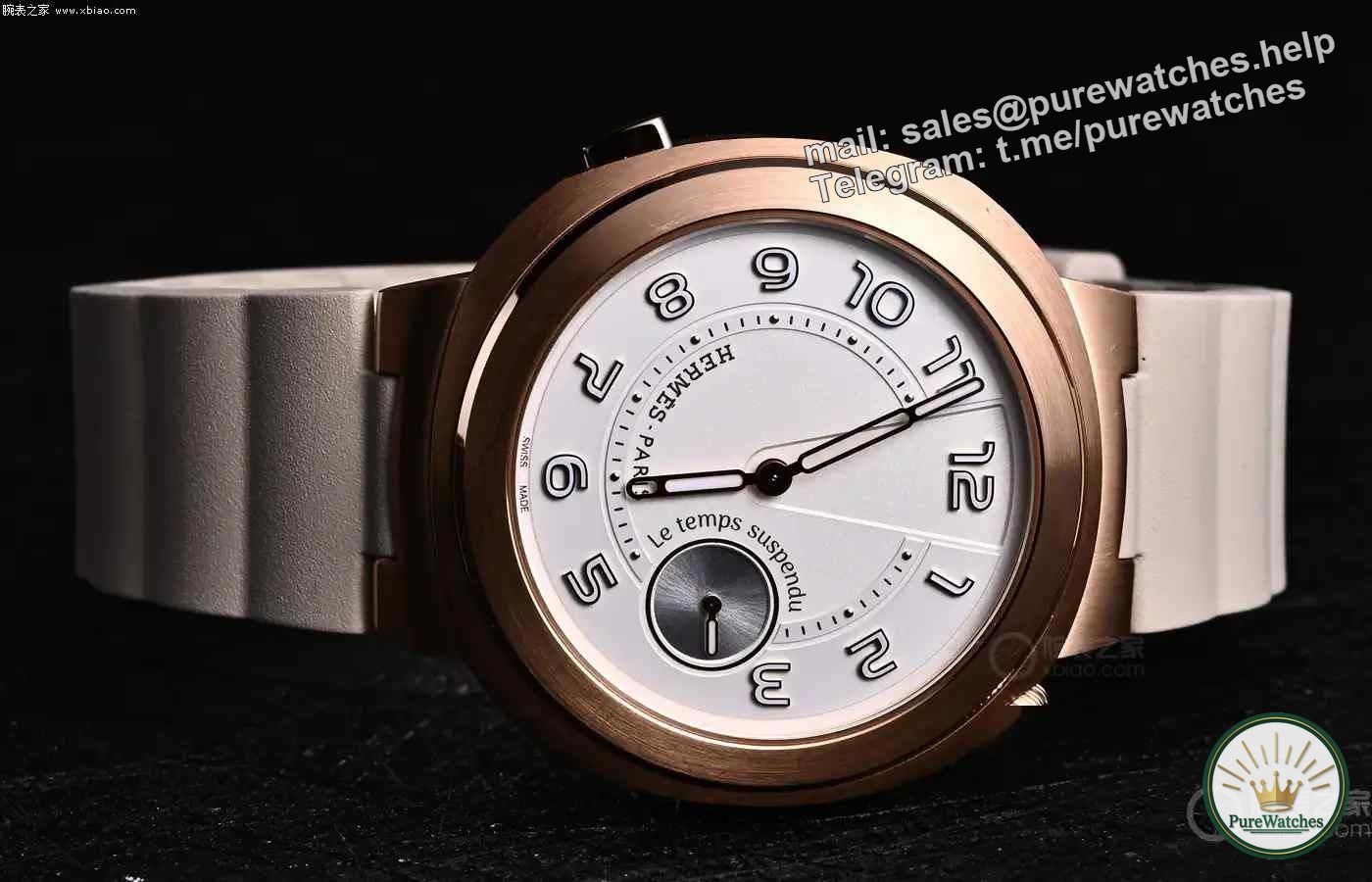 Time magician! The Hermès Cut watch pauses time with one click, and the rose gold case illustrates how money buys time.
