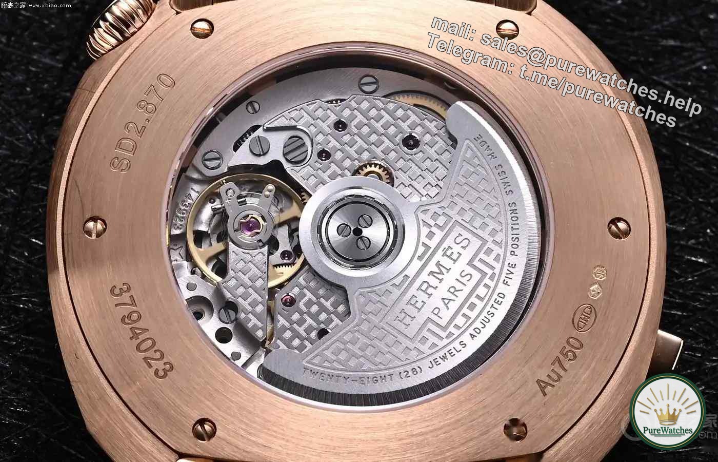 Time magician! The Hermès Cut watch pauses time with one click, and the rose gold case illustrates how money buys time.