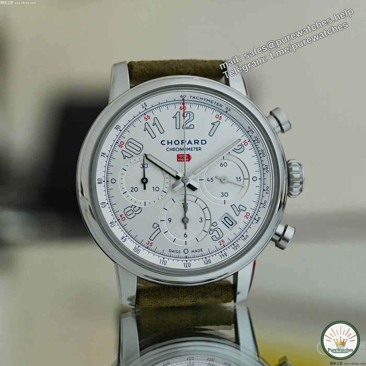 A new choice with a budget of 60,000! Chopard GTS power reserve watch, salmon plate + tire pattern strap