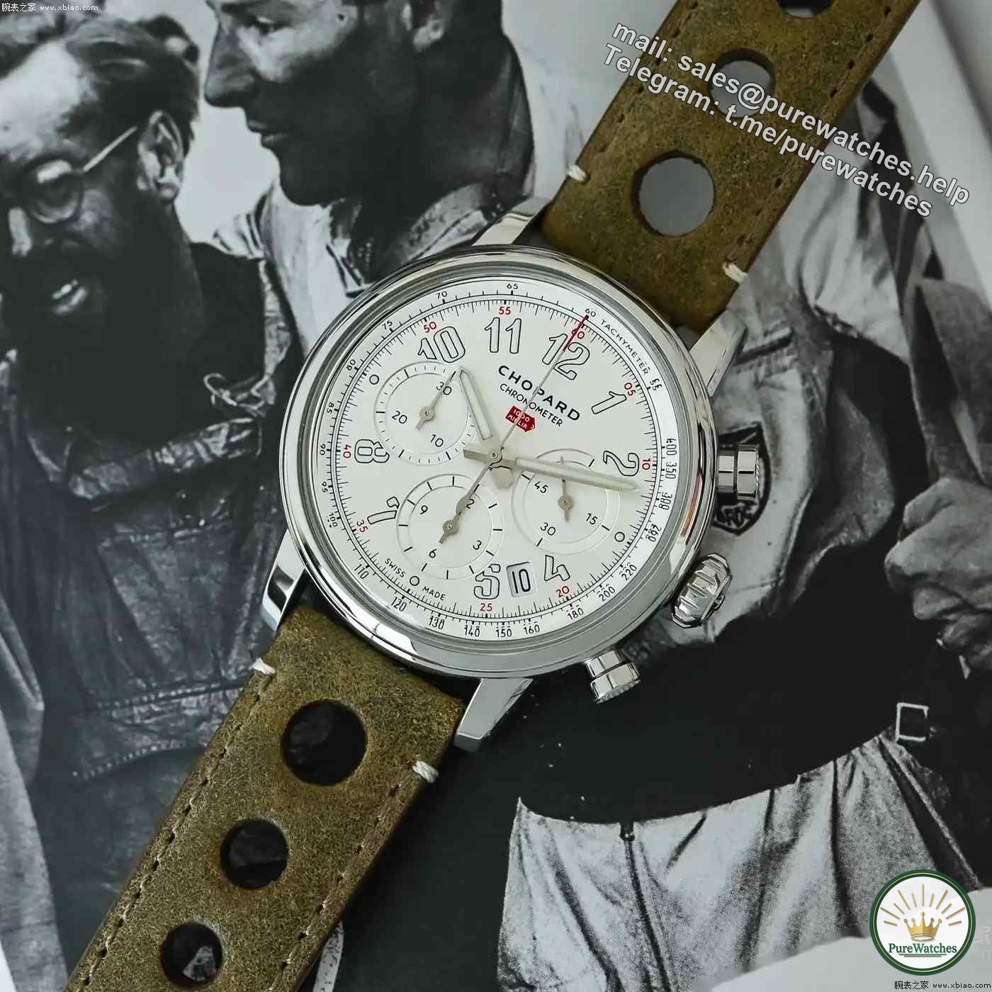 A new choice with a budget of 60,000! Chopard GTS power reserve watch, salmon plate + tire pattern strap