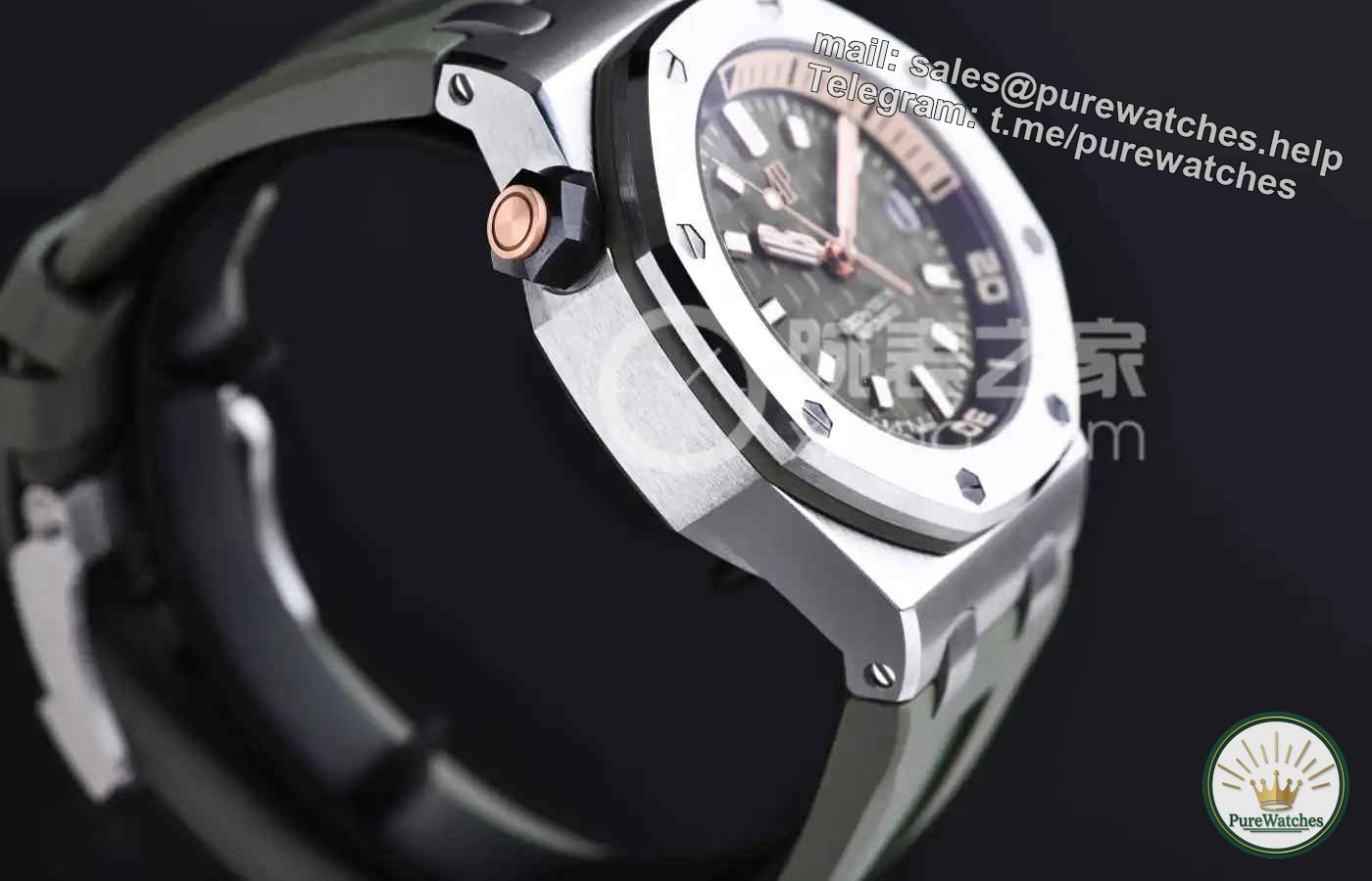 More eye-catching than the green water ghost! Audemars Piguet ‘Avocado’ Royal Oak Offshore, Caliber 4308 + Quick Release Strap