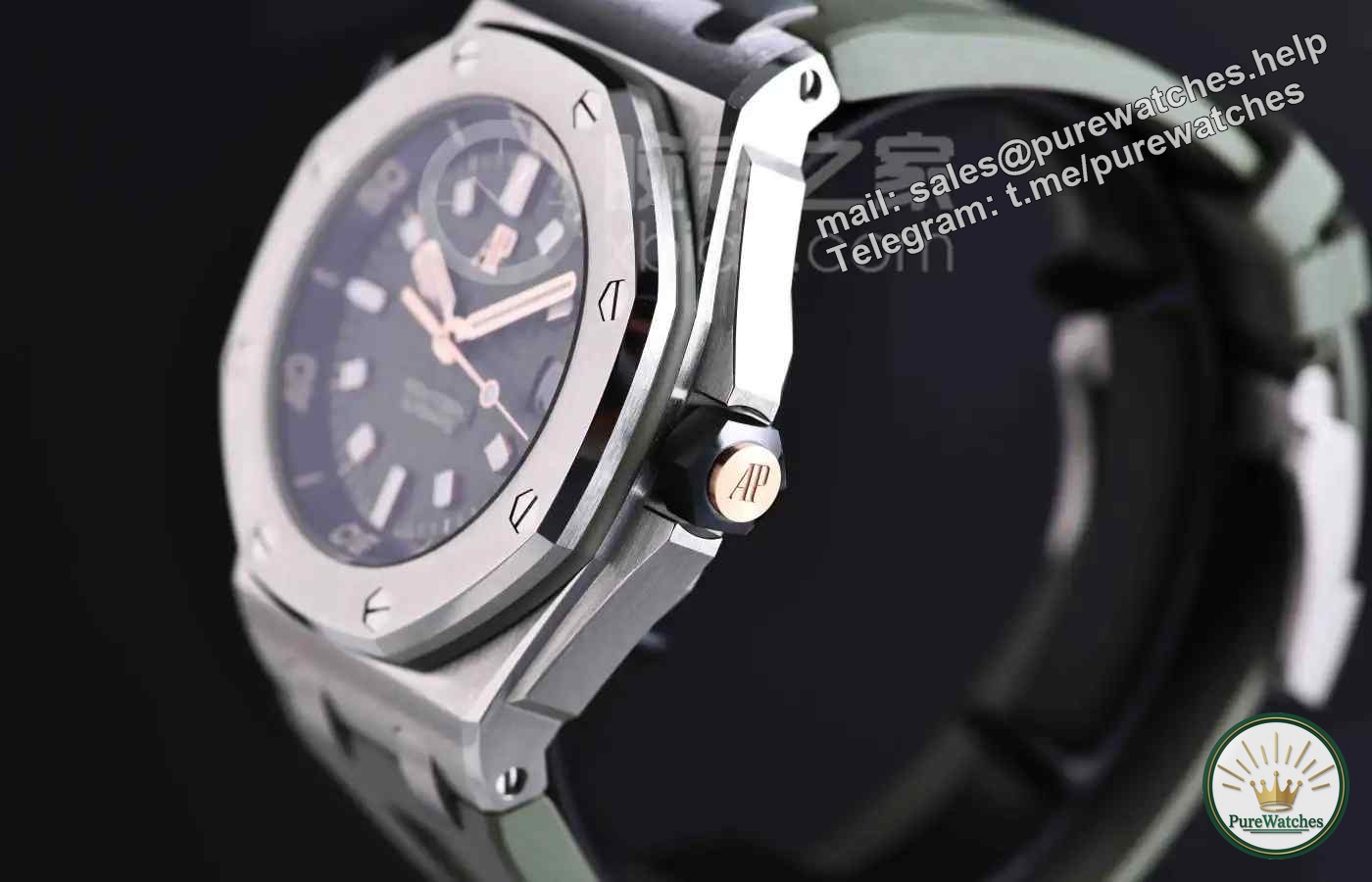 More eye-catching than the green water ghost! Audemars Piguet ‘Avocado’ Royal Oak Offshore, Caliber 4308 + Quick Release Strap