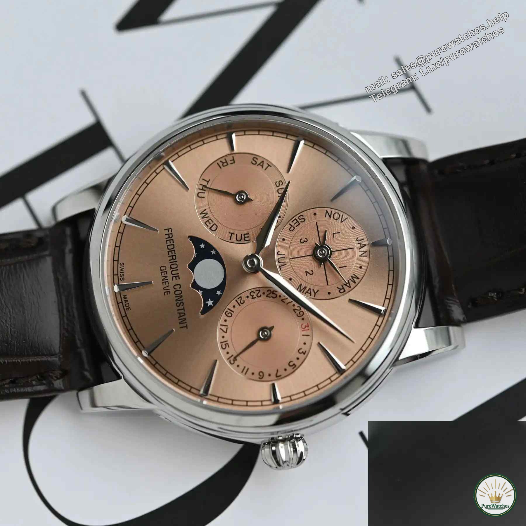 Less than $10,000! Frederique Constant 2025 Salmon Pink Perpetual Calendar Watch, how can big brands survive with this configuration?