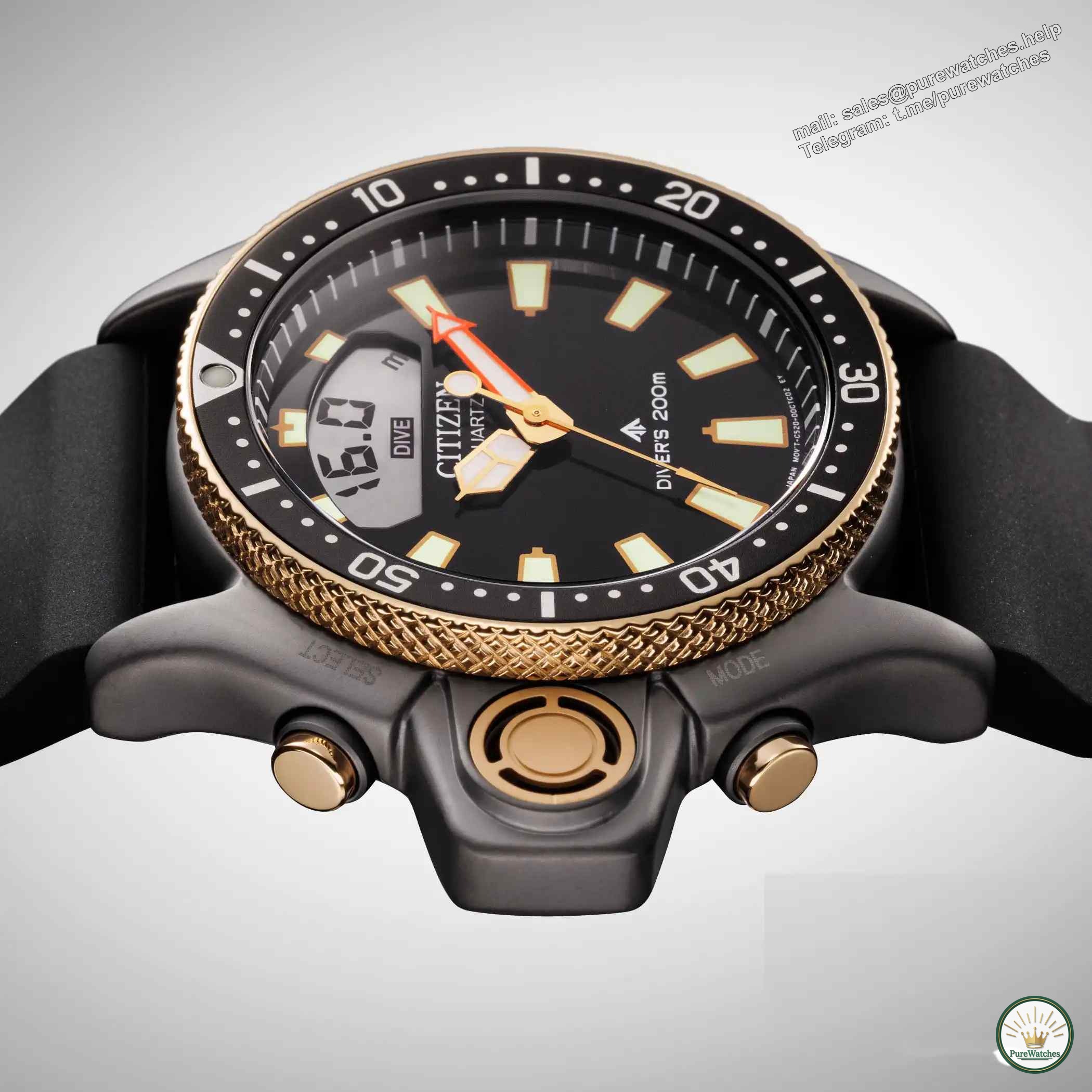 Professional diving artifact! Citizen electronic depth gauge watch replica, with powerful functions and affordable price!