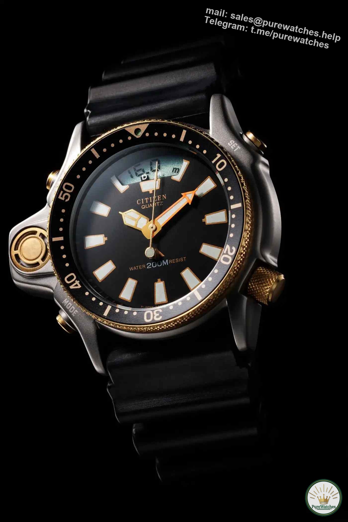Professional diving artifact! Citizen electronic depth gauge watch replica, with powerful functions and affordable price!