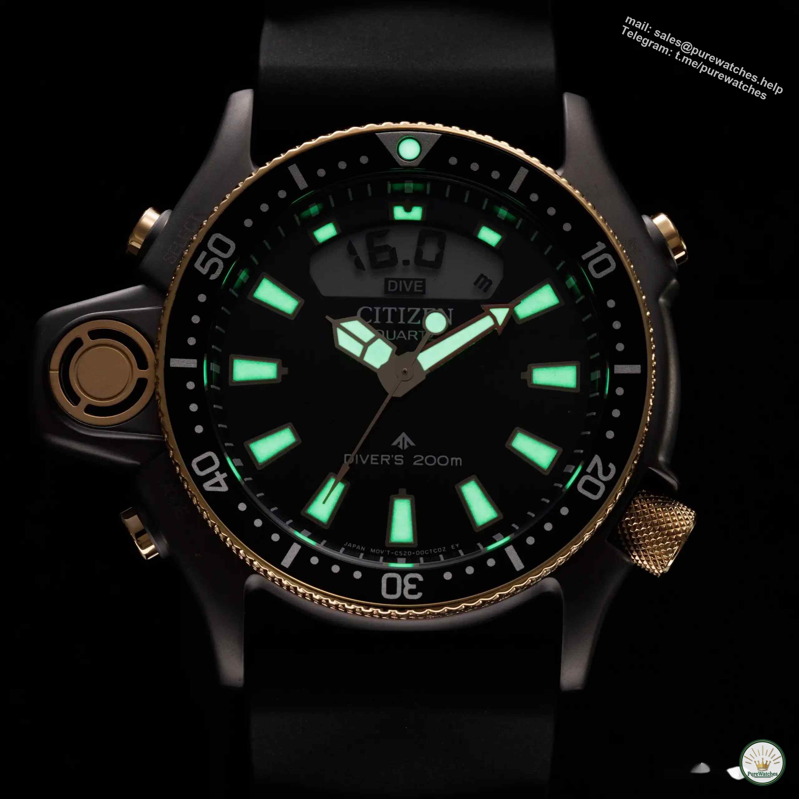 Professional diving artifact! Citizen electronic depth gauge watch replica, with powerful functions and affordable price!