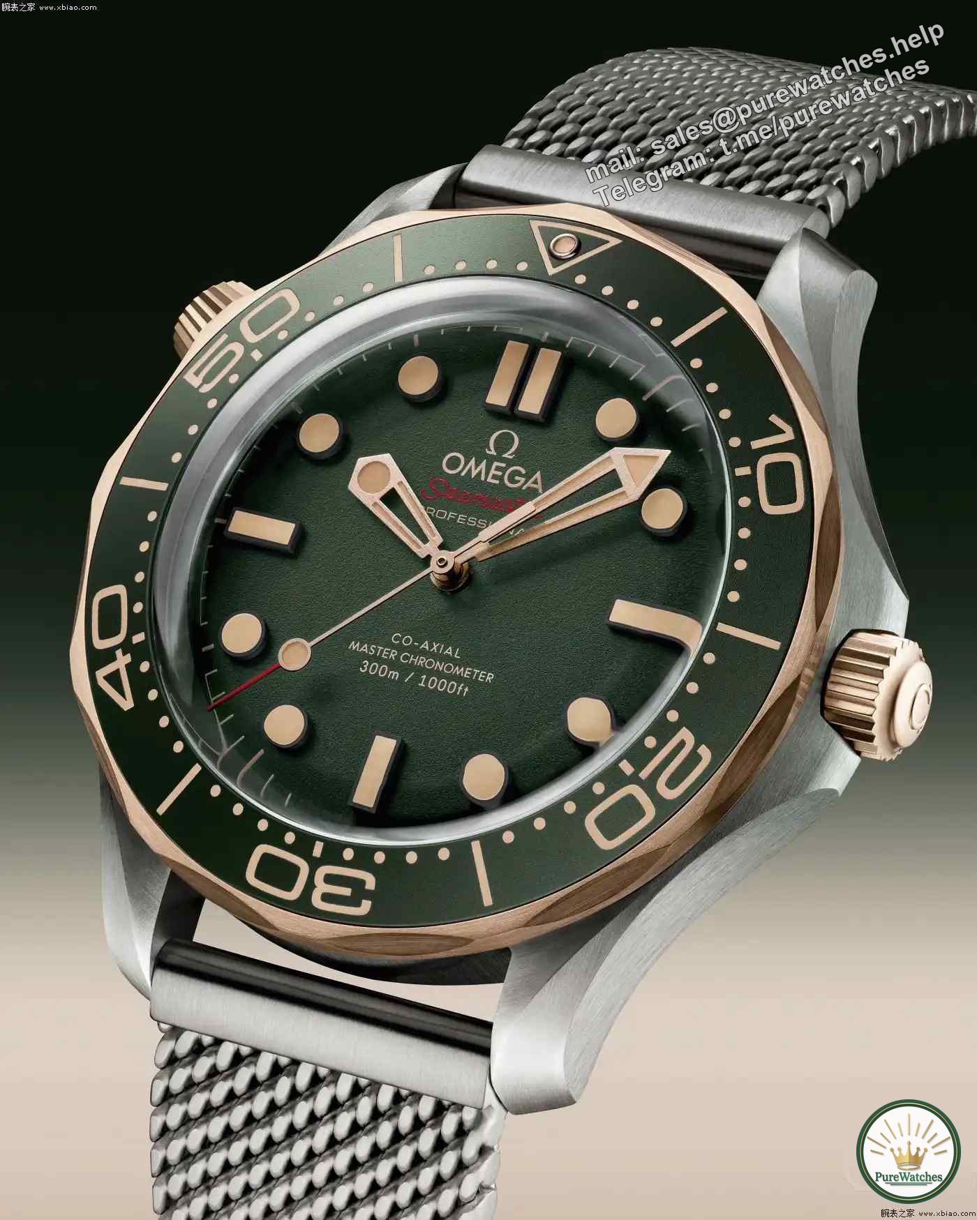 Same style as Peng Guanying! Omega 007 Seamaster Diving Watch, titanium + bronze gold is too high-end