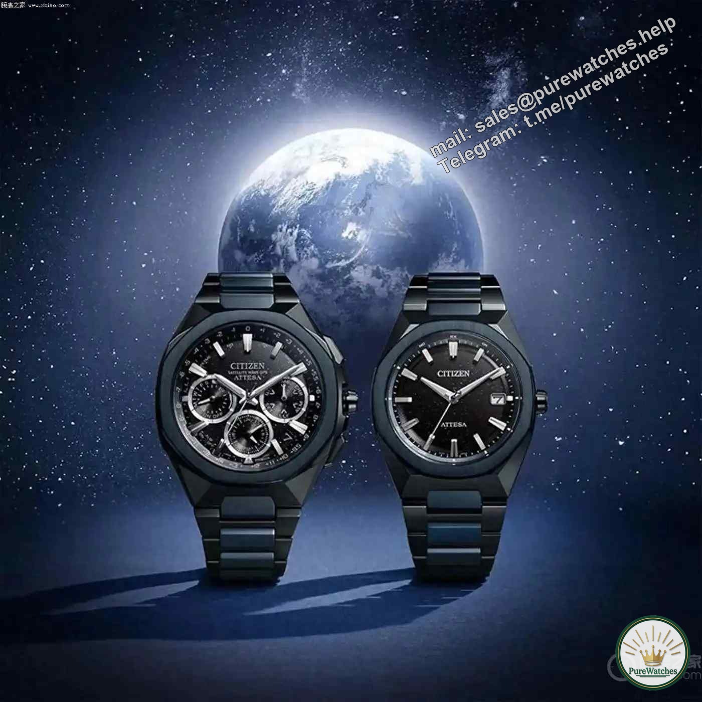 New work on space aesthetics! Citizen Blue Universe limited edition watch, the DLC coating is breathtakingly beautiful!