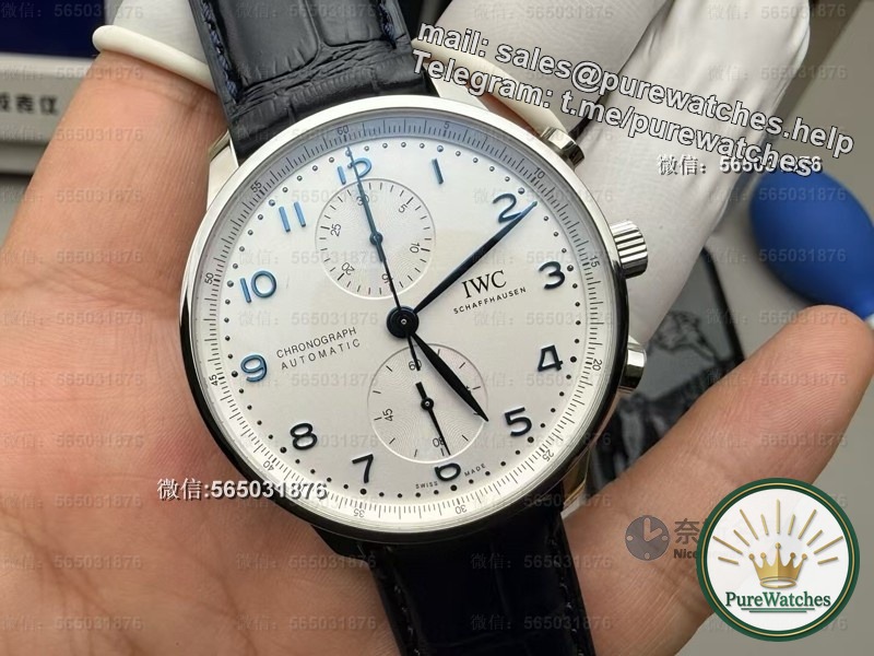 Are these details really the same as the original? Get started with the IWC Portuguese Chronograph replica: grilled blued steel hands + ultra-thin case is so fragrant!