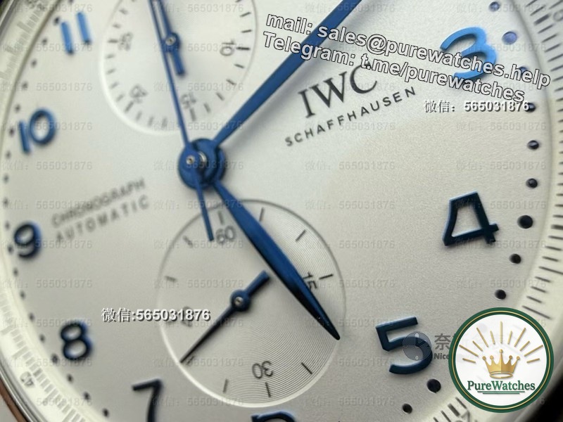 Are these details really the same as the original? Get started with the IWC Portuguese Chronograph replica: grilled blued steel hands + ultra-thin case is so fragrant!