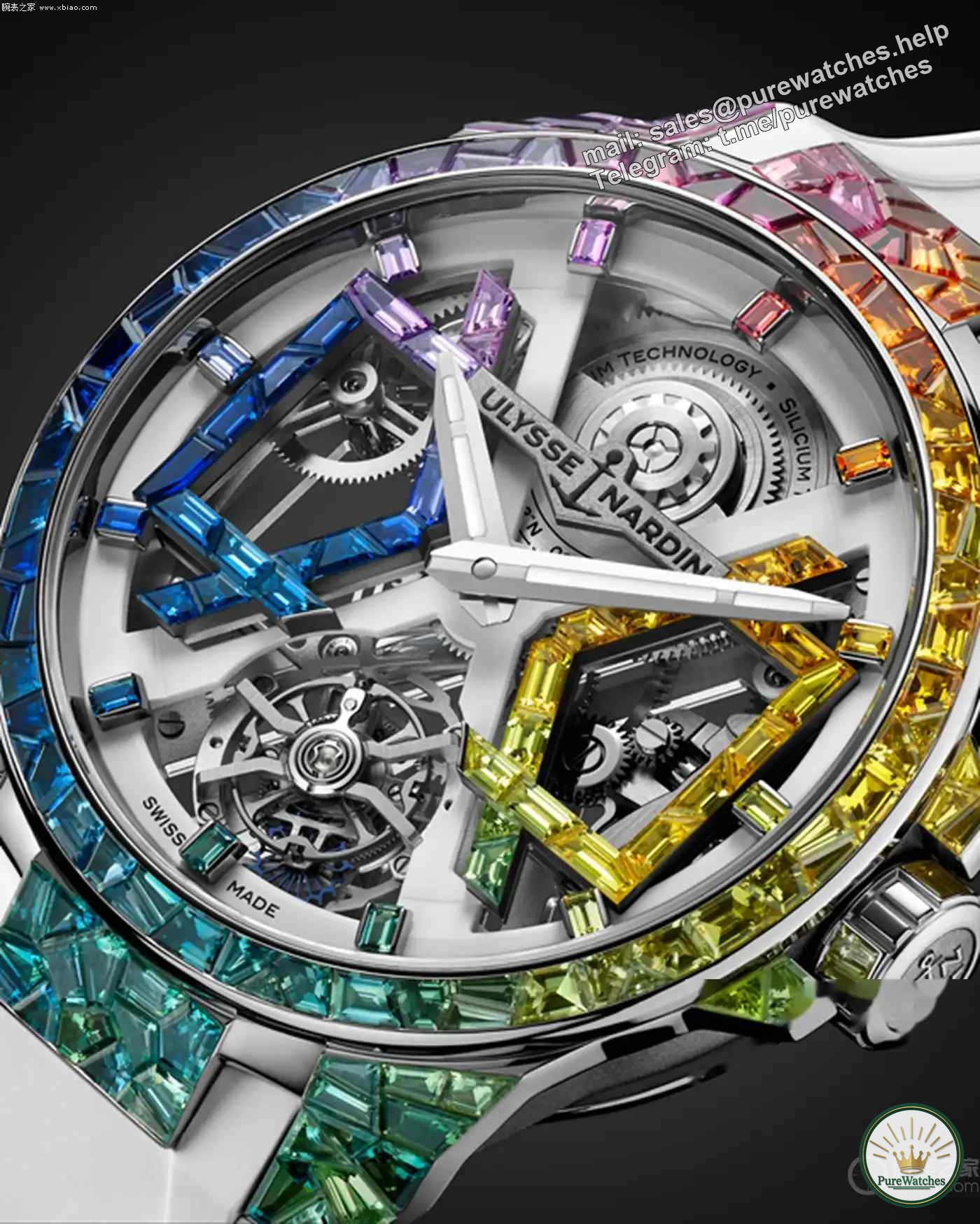 Watch it even if you can’t afford it! Ulysse Nardin Blast Jewelry Tourbillon: A visual feast of 85 kinds of cut sapphires