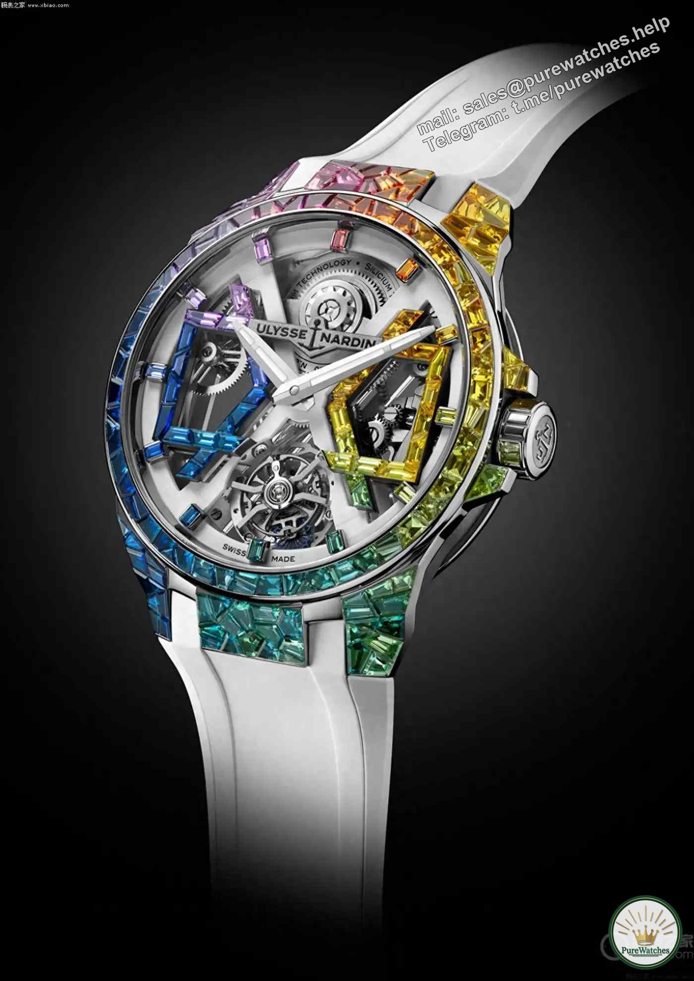 Watch it even if you can’t afford it! Ulysse Nardin Blast Jewelry Tourbillon: A visual feast of 85 kinds of cut sapphires