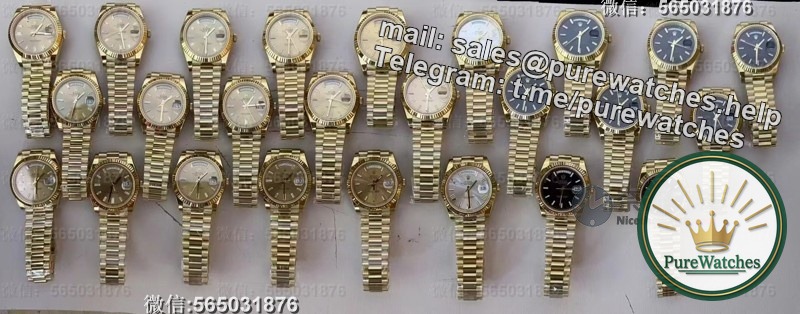 209 grams of perfect weight! RC factory counterweighted version of Day-Date (DD for short) Heng commented: This is the real ‘gold watch’ experience