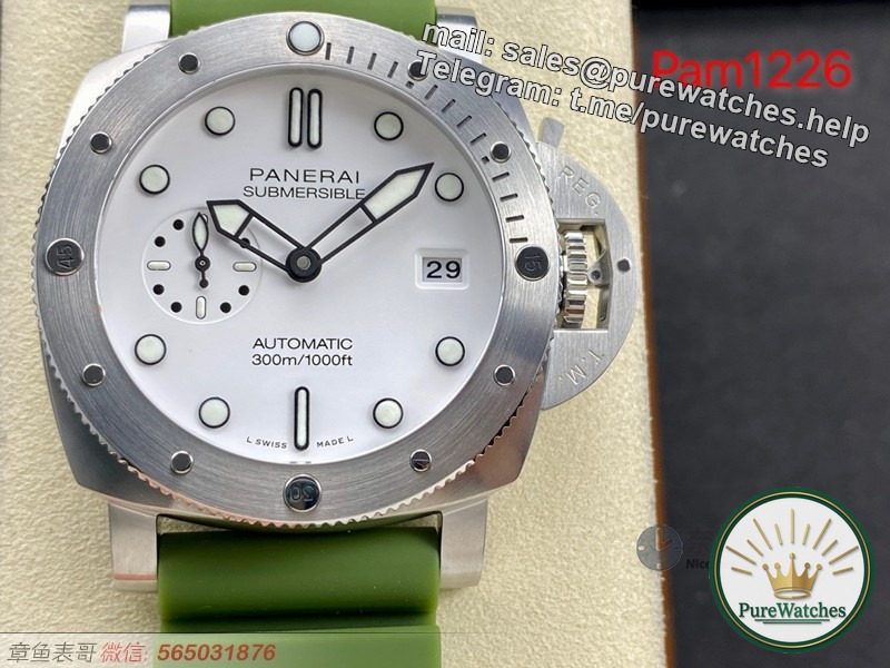 For tough guys only! VS factory Panerai PAM1226 ivory white dial makes a stunning appearance, with the tough guy charm brought by the integrated movement!