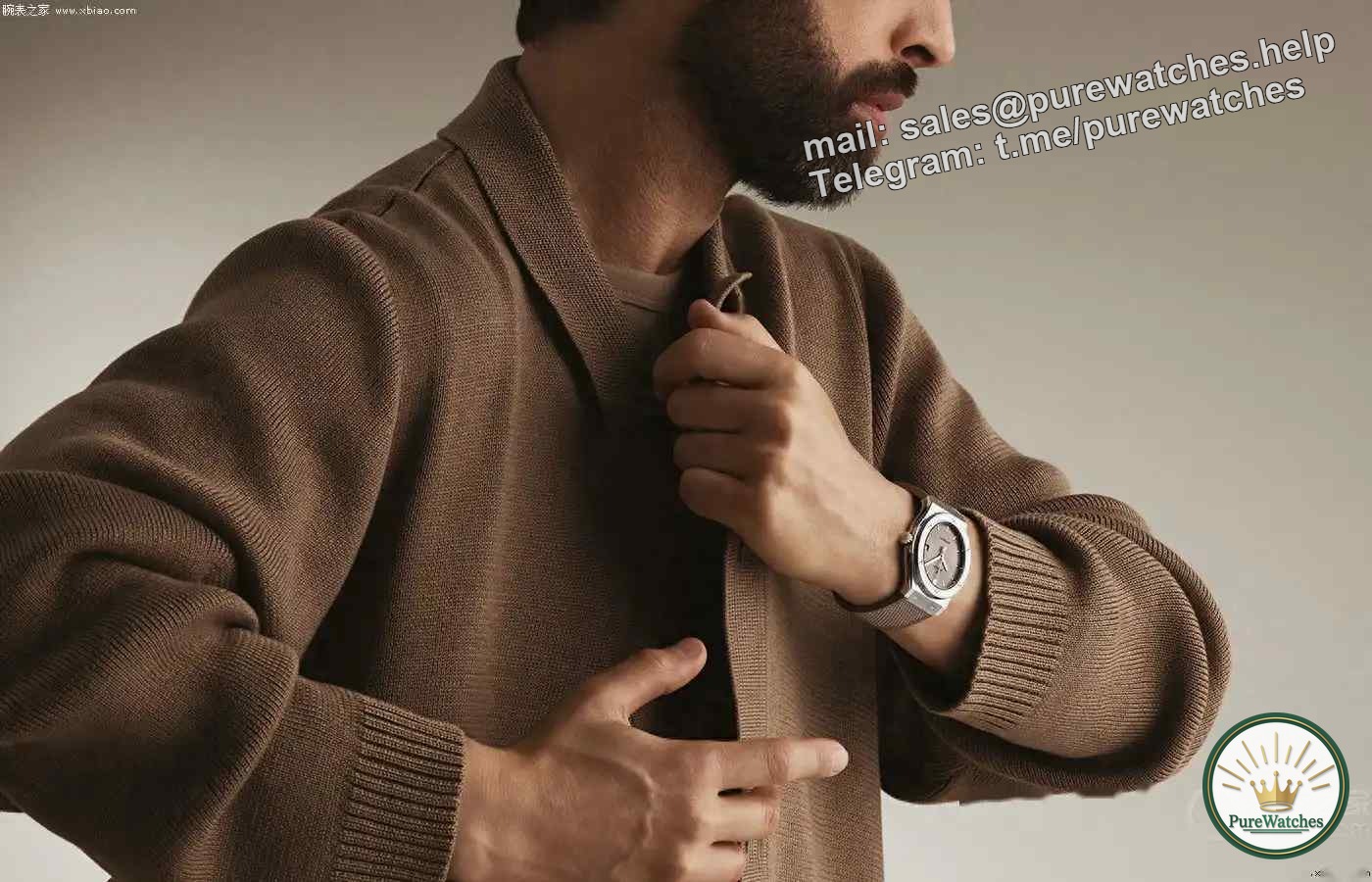 2025 new colors are coming! Hublot classic fusion Essential taupe watch, titanium + sun pattern dial, limited edition available online!