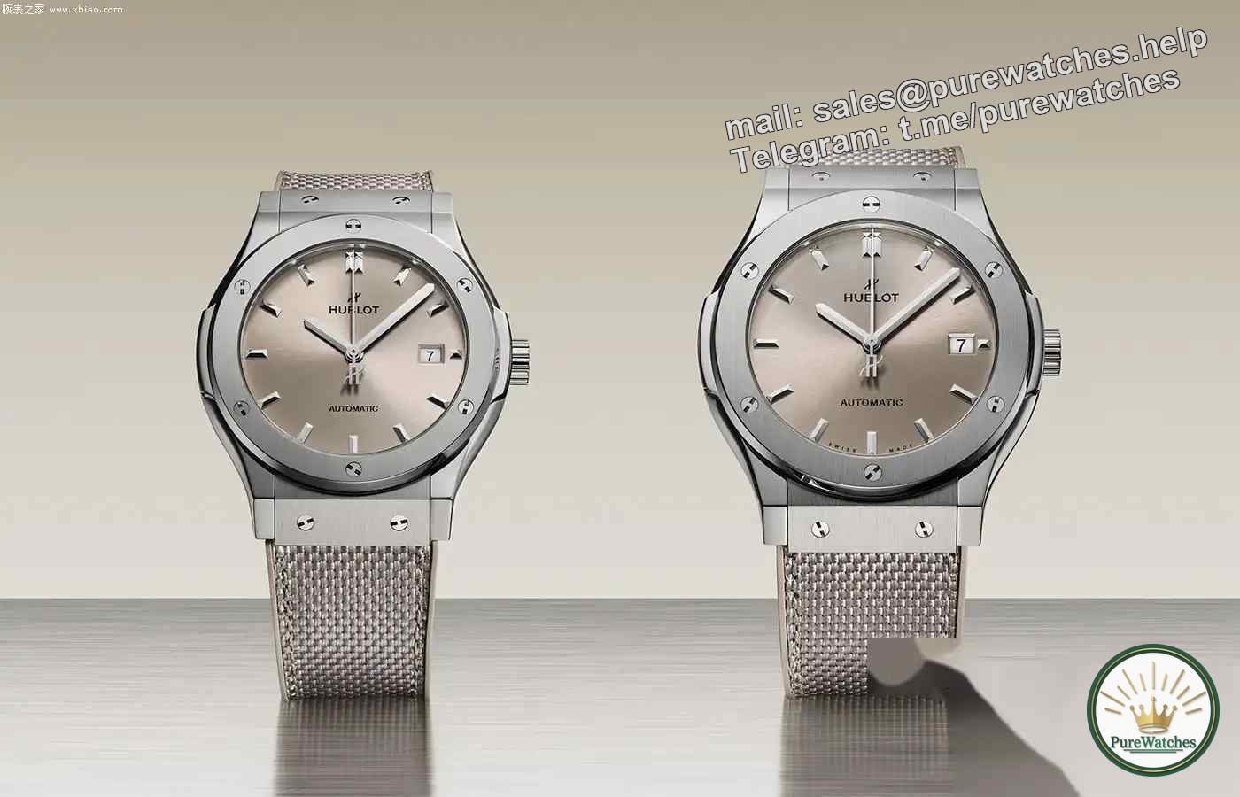 2025 new colors are coming! Hublot classic fusion Essential taupe watch, titanium + sun pattern dial, limited edition available online!