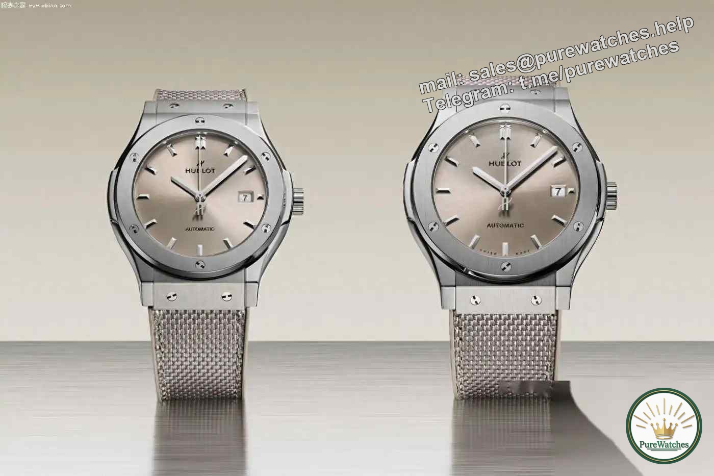 Exclusively available online! Hublot’s new gray-brown watch, lightweight titanium + mixed strap, fashion icons are eyeing it!