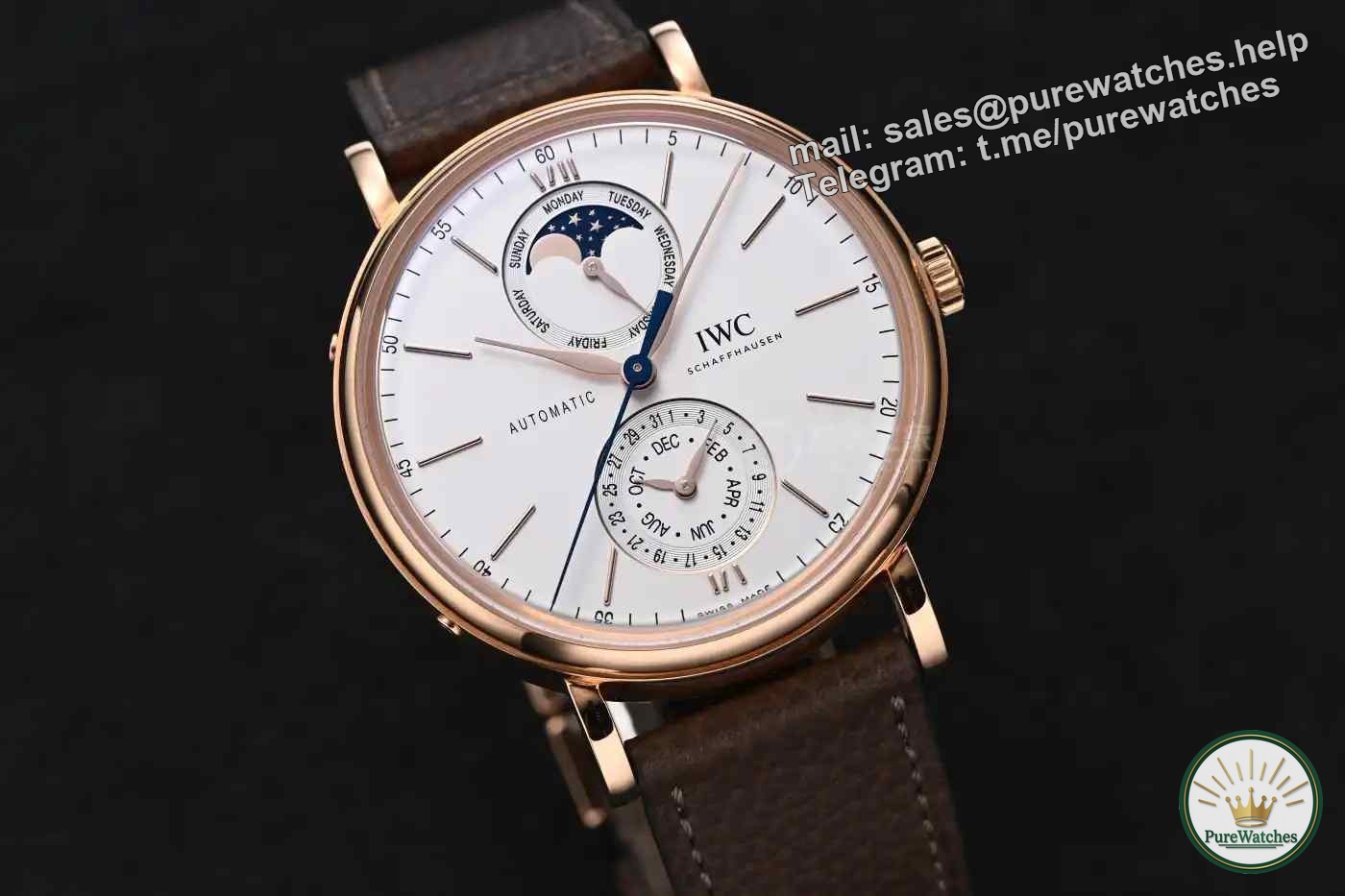 The best formal watch with a budget of 150,000! IWC Portofino full calendar moon phase, a classic that never goes out of style!
