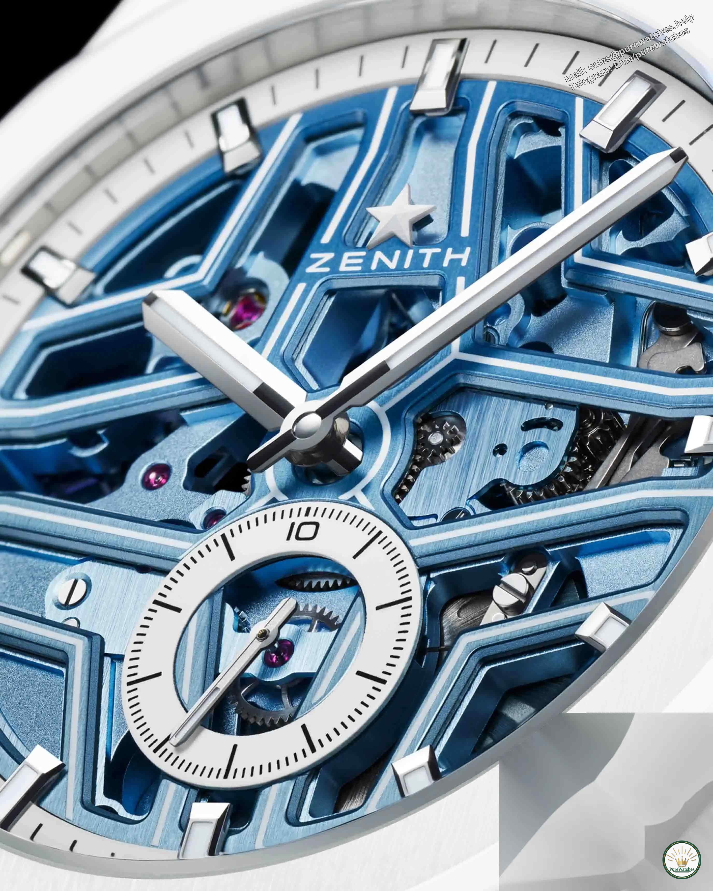 [Limited to 100 pieces] Zenith DEFY White Surfer Ceramic Watch is finally here! The ice blue hollows are so beautiful!