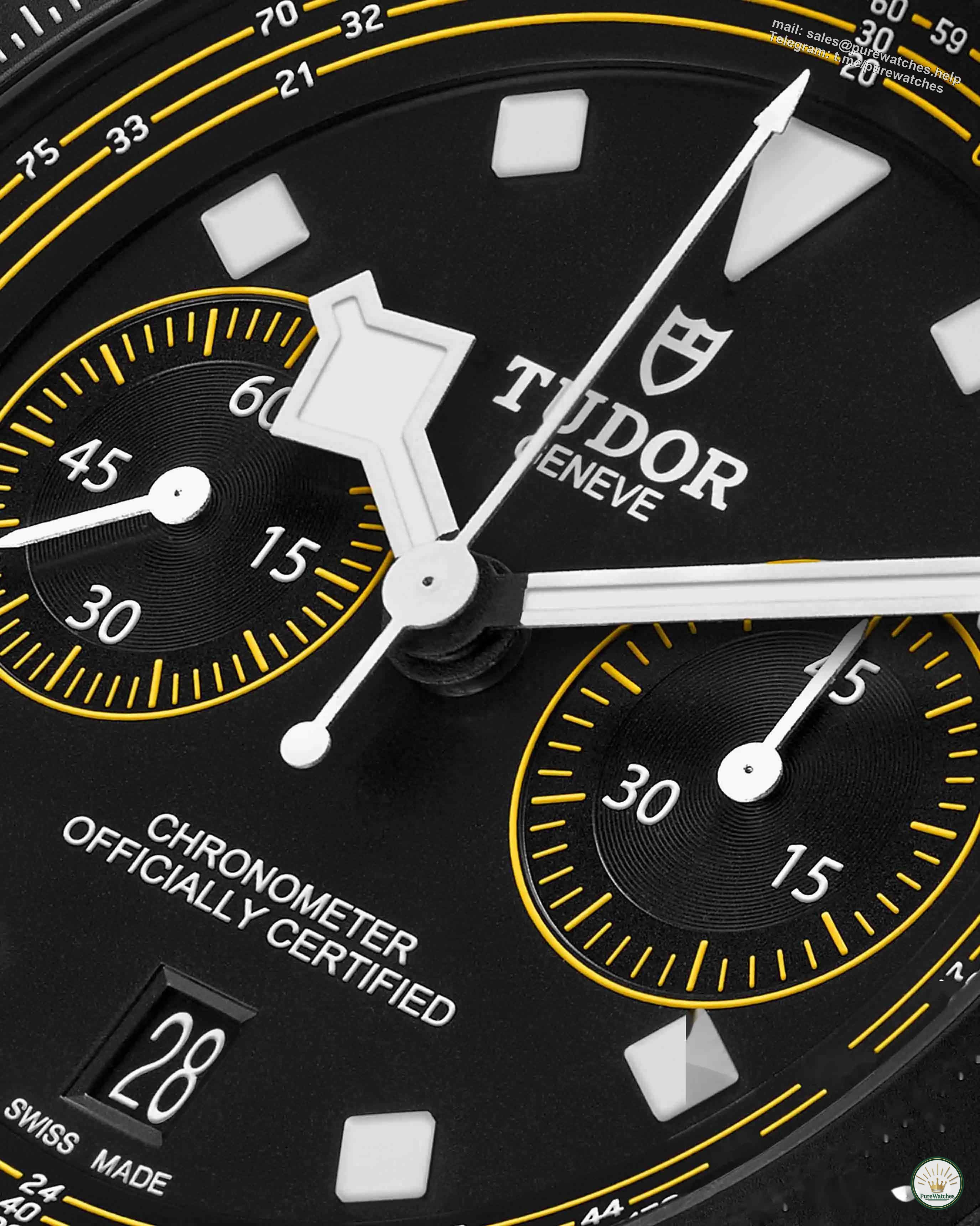 Limited to 300 pieces! Tudor Submarine FXD yellow and black chronograph watch, co-branded with cycling legend Cancellara, available in seconds!
