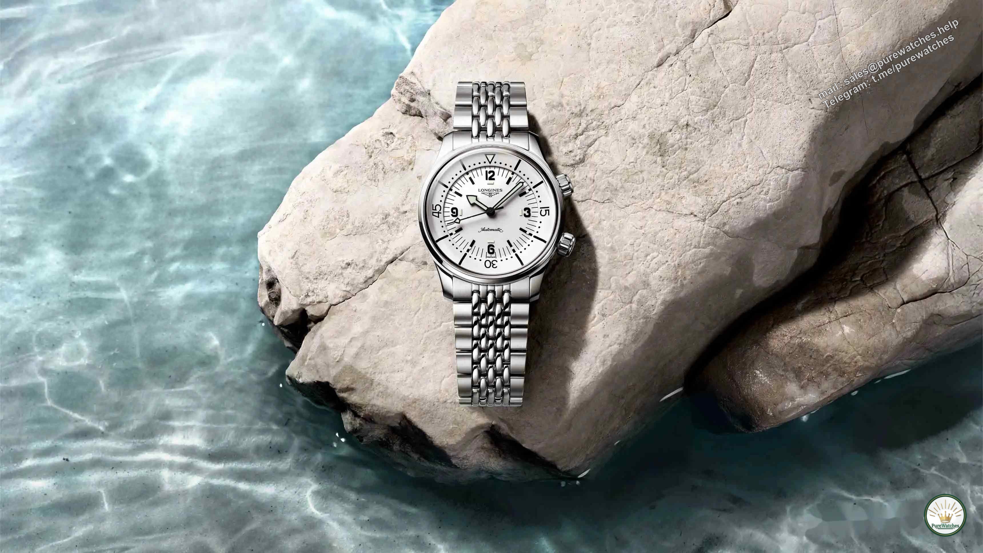 Longines 2025 blockbuster masterpiece! Classic replica diving watch in matte white + blue and black, COSC certified, accurate and durable!