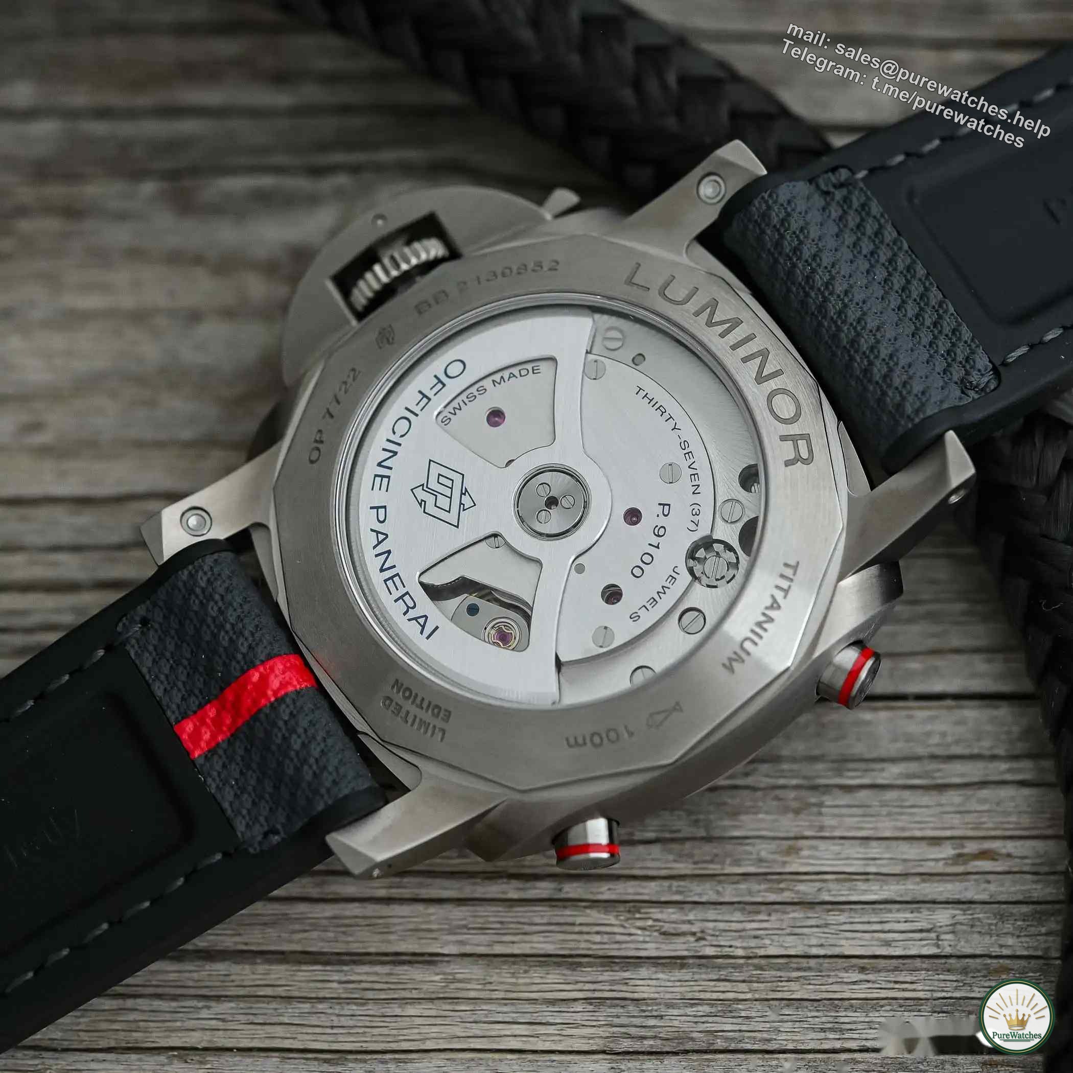 America’s Cup Limited Edition! Panerai Luna Rossa titanium flyback chronograph, 72 hours of power, only 150 pieces!
