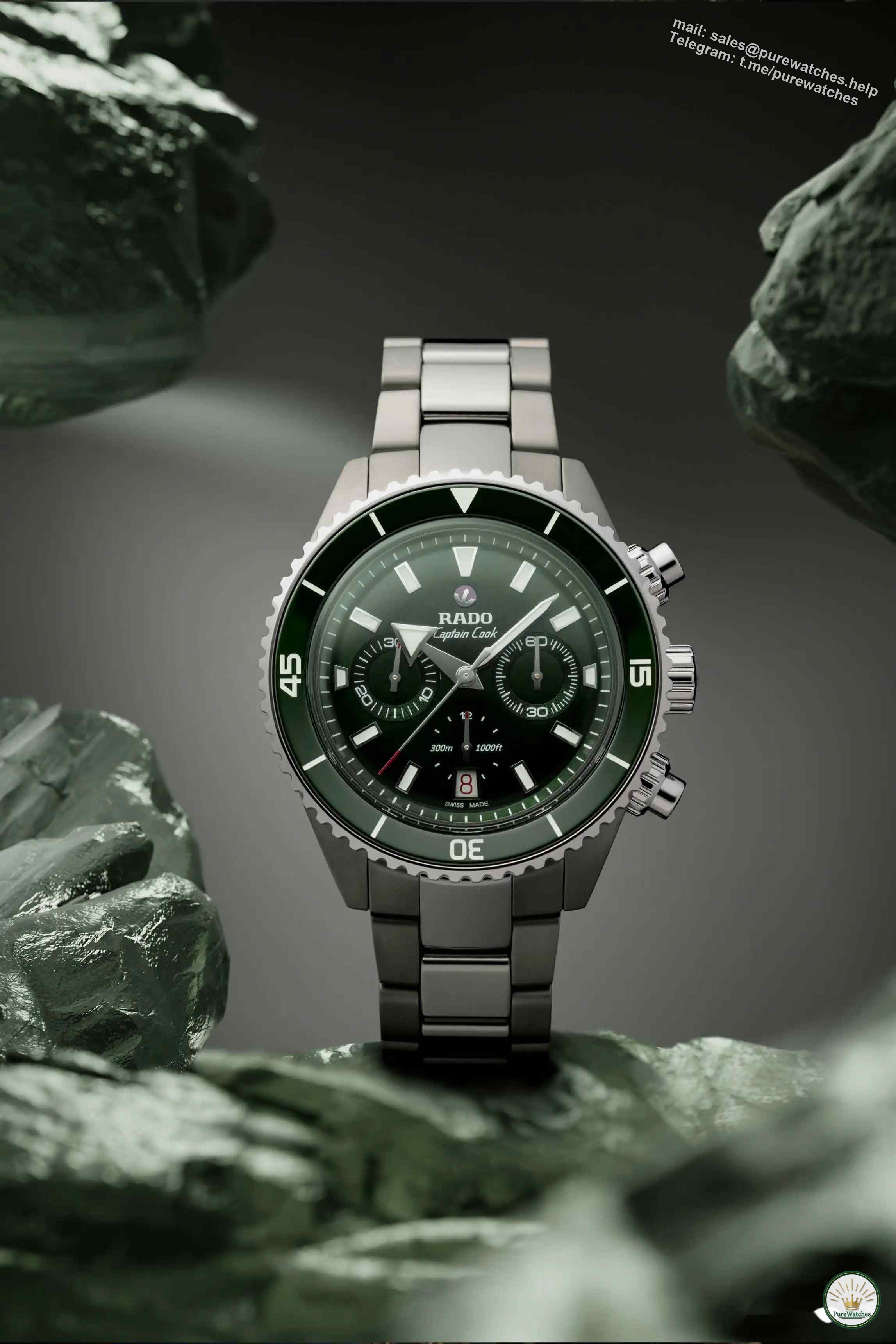 Two-color debut! Rado Captain Cook ceramic chronograph, rose gold contrasting color VS jungle green, the best in appearance and performance!