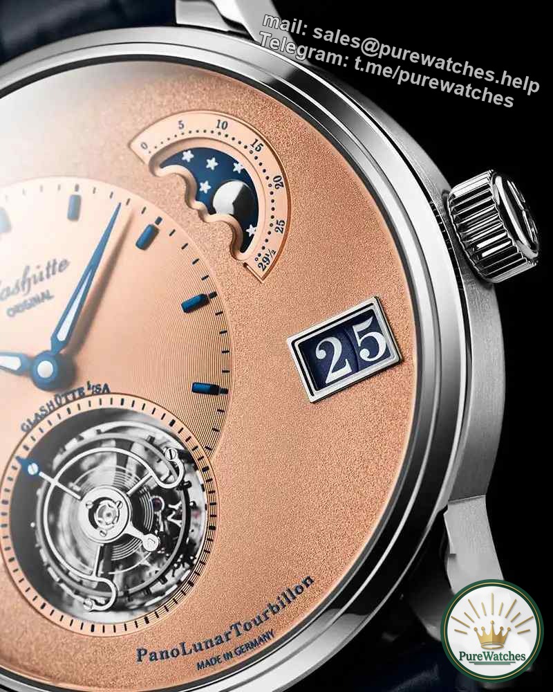 Craft revolution! Glashütte’s 2025 flagship model, flying tourbillon + moon phase large calendar, golden ratio dial is breathtakingly beautiful!