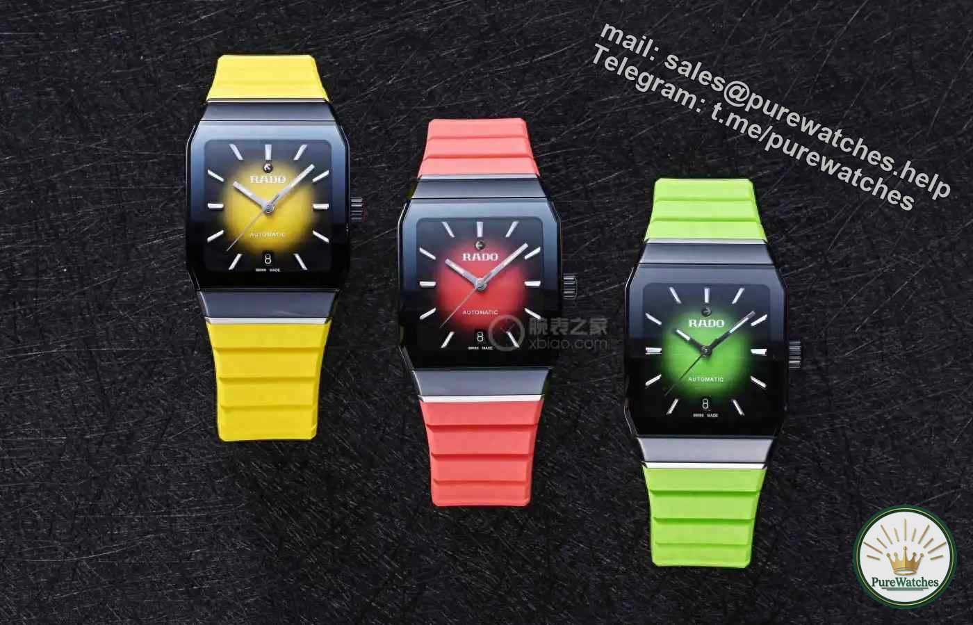 Cool down at a glance! Radar arched lime green watch, high-tech ceramics + rotating anchor, refreshing all summer!