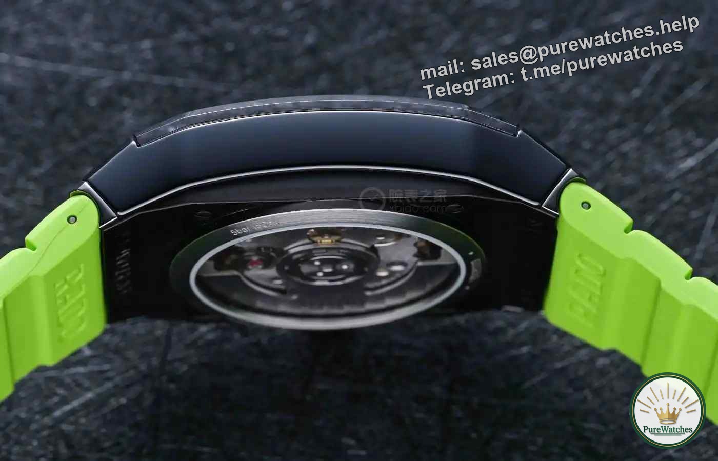 Cool down at a glance! Radar arched lime green watch, high-tech ceramics + rotating anchor, refreshing all summer!