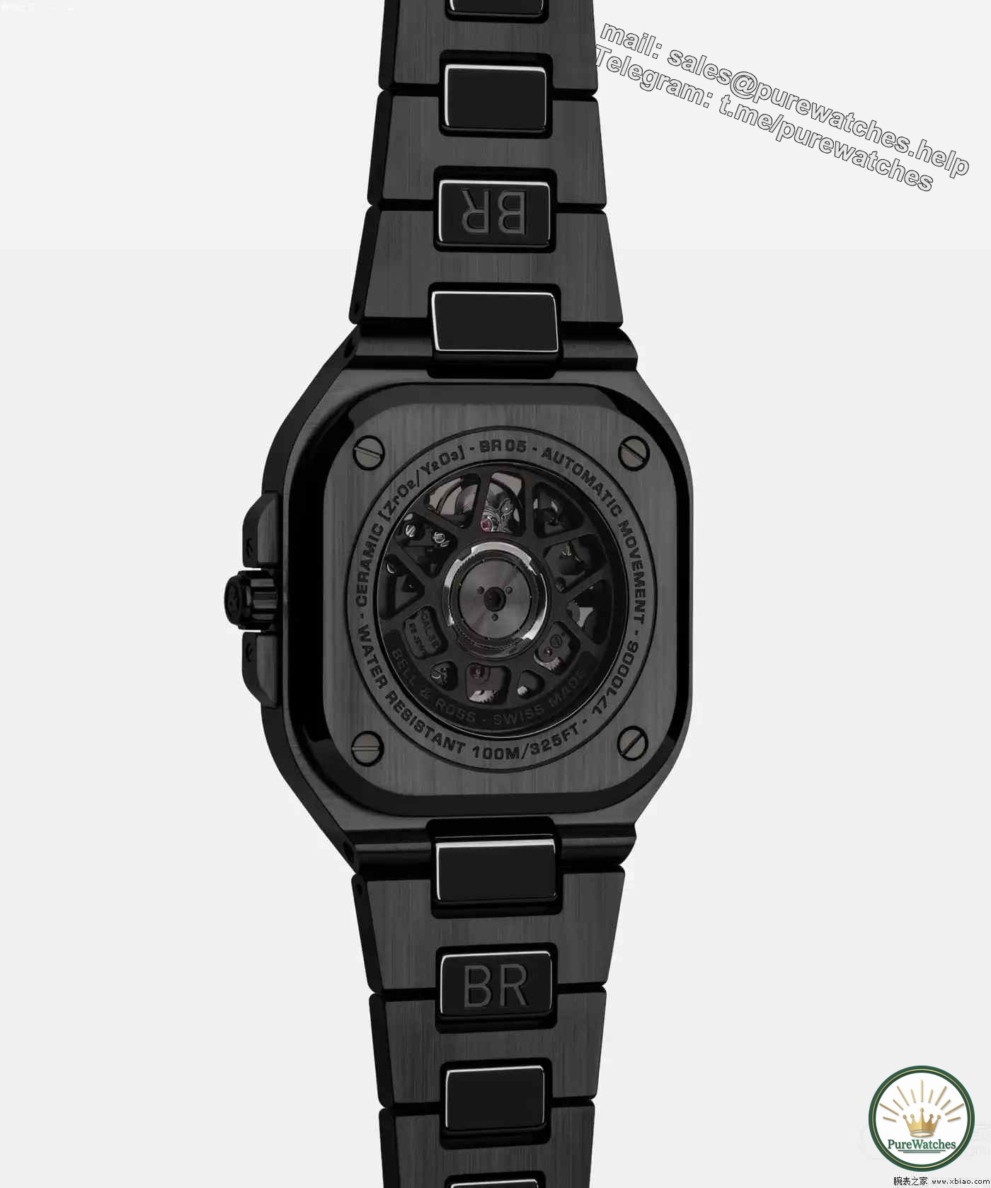 Stealth fighter inspiration! Bell & Ross BR-05 Skeleton Ceramic Watch is limited to 500 pieces and has cool luminous light!