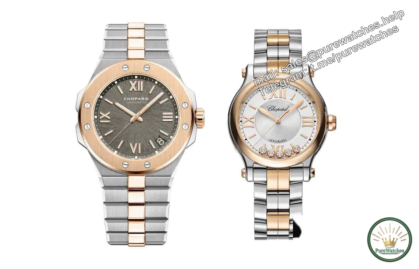 The hottest watch pairing guide for 2024! Chopard Happy Diamond VS Snow Mountain Pride Wing, this pairing will turn heads like crazy!
