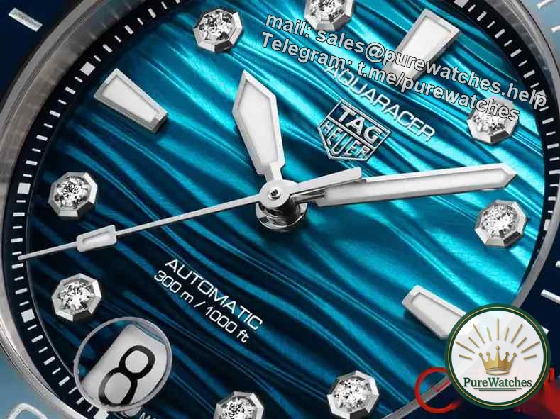 A diving watch that girls can also wear! TAG Heuer’s new submariner, diamond hour markers + white tape are too advanced!