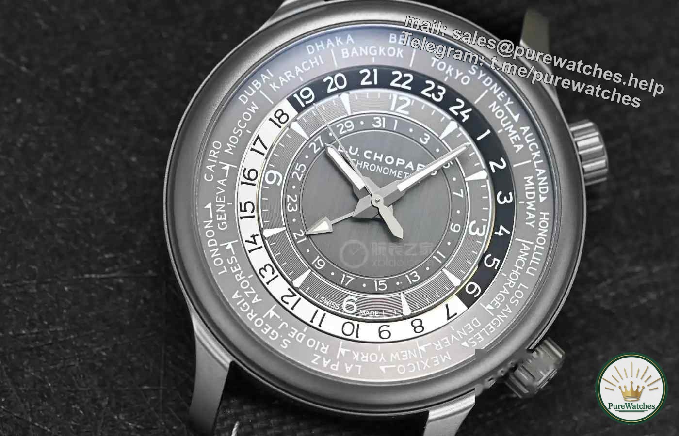 The king of low profile! Chopard’s porcelain titanium world time watch is so niche and high-end that it has no friends!