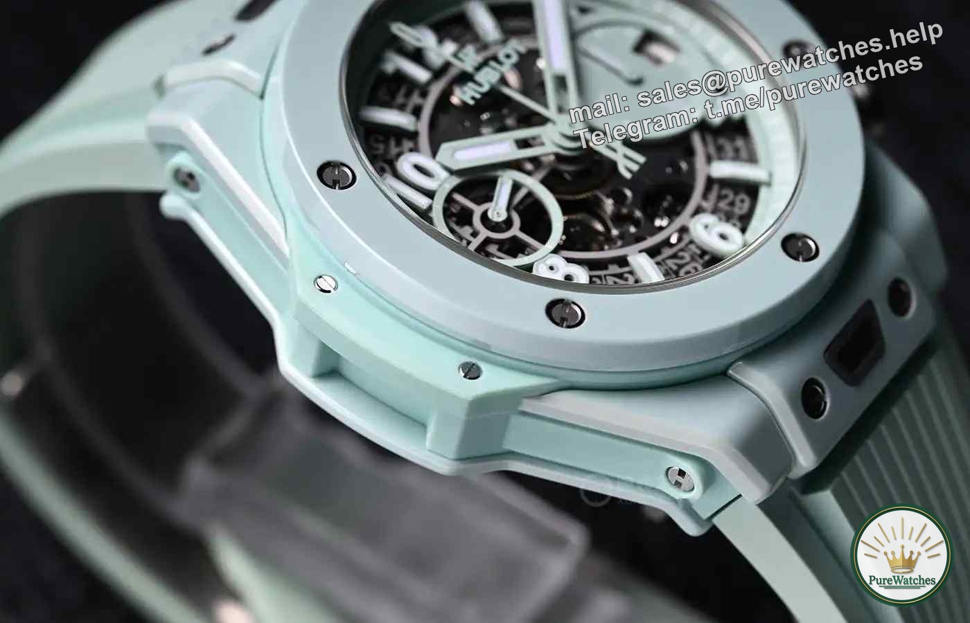 The first choice for couples! Hublot mint green watch is on the market, UNICO movement + quick-release strap is so fragrant!