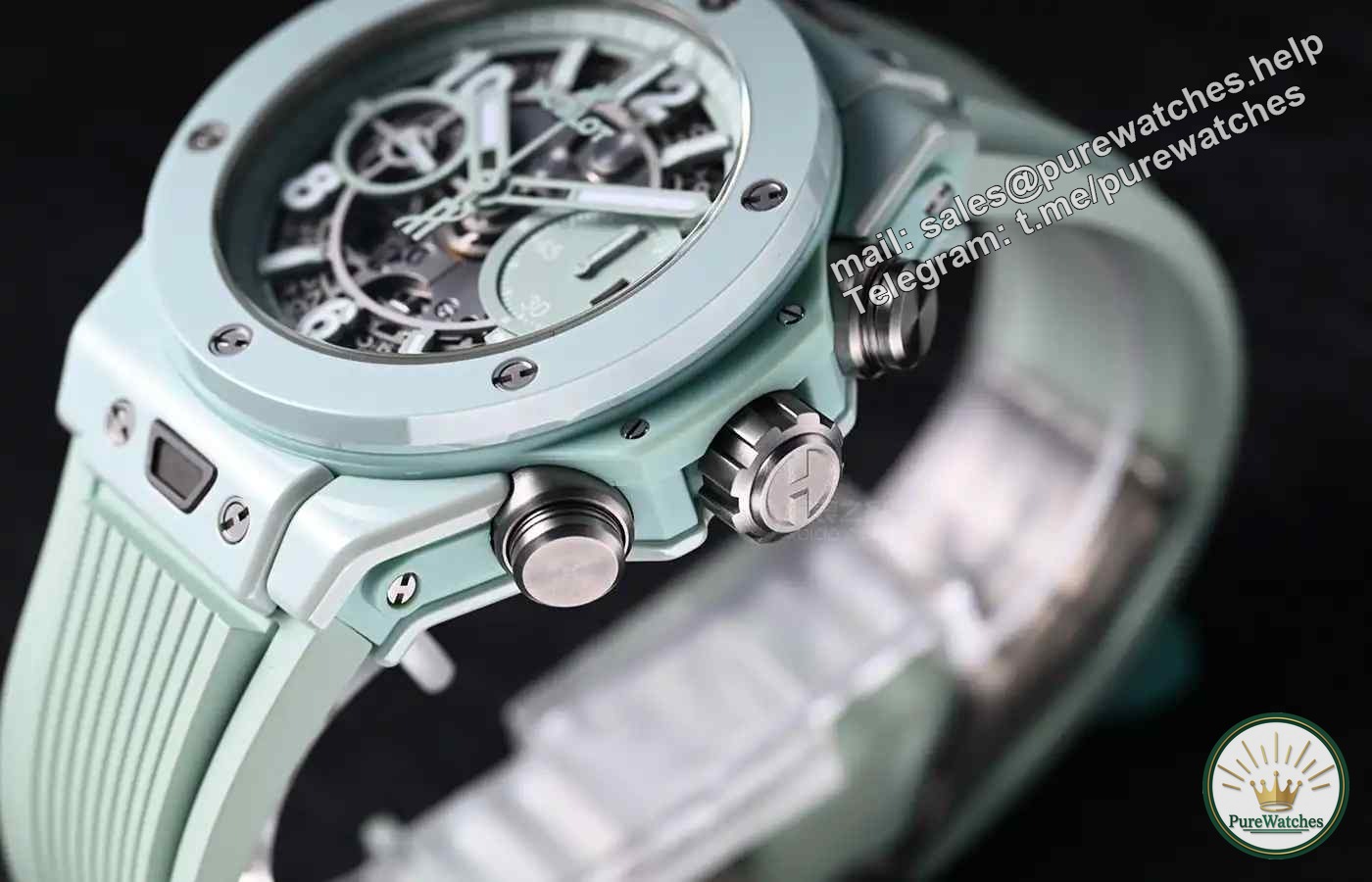 The first choice for couples! Hublot mint green watch is on the market, UNICO movement + quick-release strap is so fragrant!